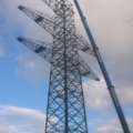 Montage und Bau der neuen 380 kV Leitung.